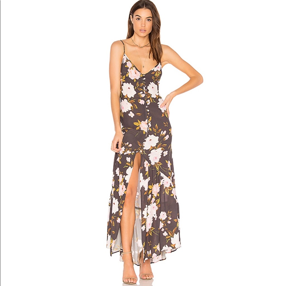 FLYNN SKYE unbutton me fresh dress in stone roses